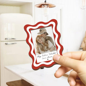 Custom Couple Photo Frame Fridge Magnet, Personalized Couple Portraid Keepsake, Anniversary Gift, Picture Couples, Valentine's Day Gift