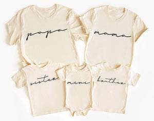 Matching Family Shirts Set, Mama Papa Sister Brother Mini, Family Vacation Outfit, Mother s Day Gift, Father s Day Family Shirts
