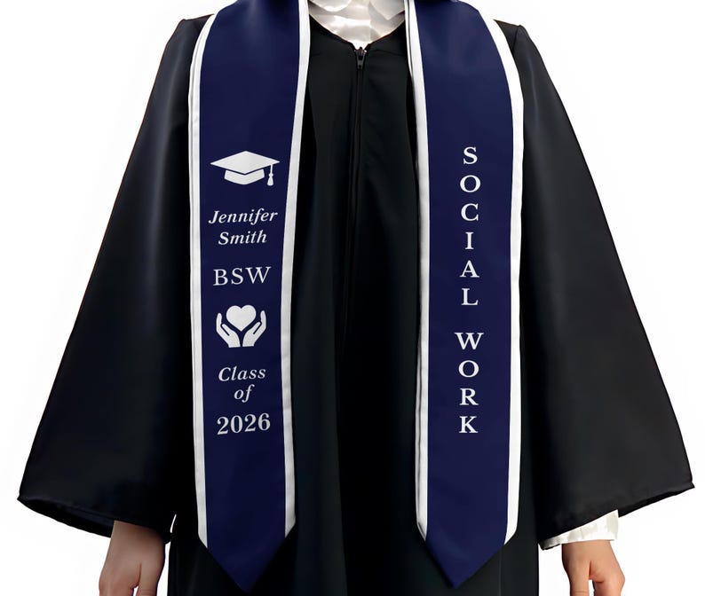 Social Work Graduation Stole Social Worker Graduation Sash Class of 2026