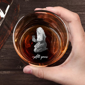 Laser Engraved Glass With Spicy Photo For Him Husband Boyfriend, Personalized Whiskey Glass With Photo, Custom Valentine Anniversary Gift