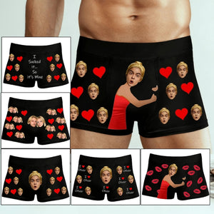 Personalized Face Boxers, Custom Photo Underwear for Him, Photo Anniversary Gift, Valentines Gifts for him,Face Boxer Briefs for Him