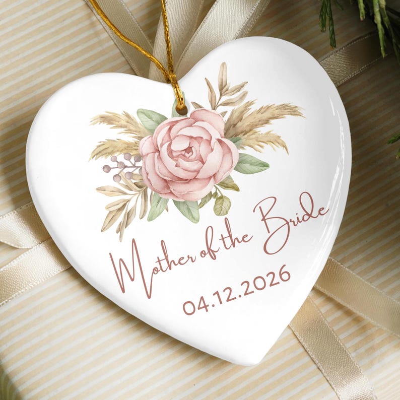 Personalized Gift for Mother of the Bride, Custom Ornament from Bride, Gift From Daughter, Wedding Keepsake for Mom, Mother's Day Gifts
