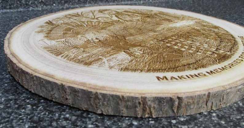 Engraved Photo Wood Chip - Hunting Photo - Fishing Photo - Hunting Gift Father's Day Gift