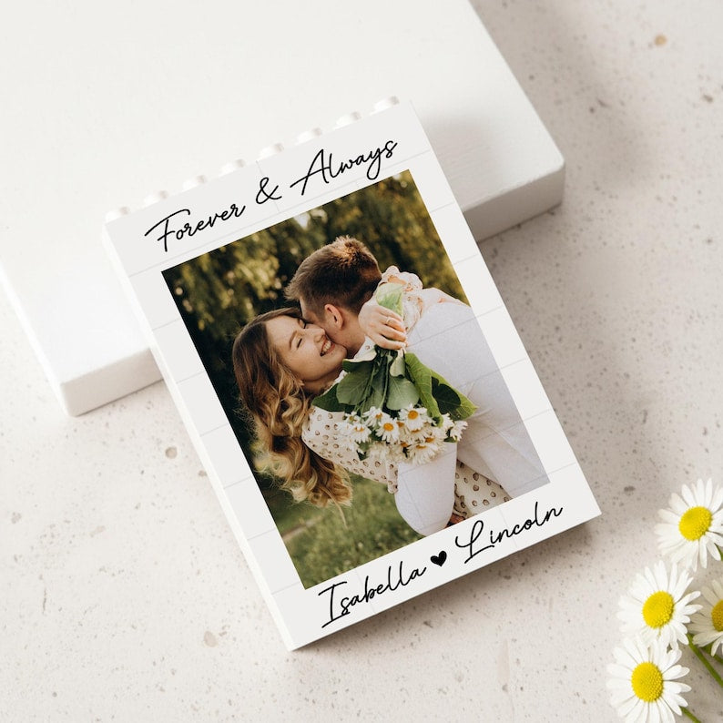 Custom Photo Building Blocks for Couples, Valentines Gift for Boyfriend, Husband, Couple Gifts, Anniversary Gift for Him, Puzzle Gift