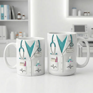 Name Doctor Mug, Custom Medical Coffee Cup, Doctor Appreciation Gift, Doctor Graduation Gift, Personalized Nurse & Physician Accent Mug