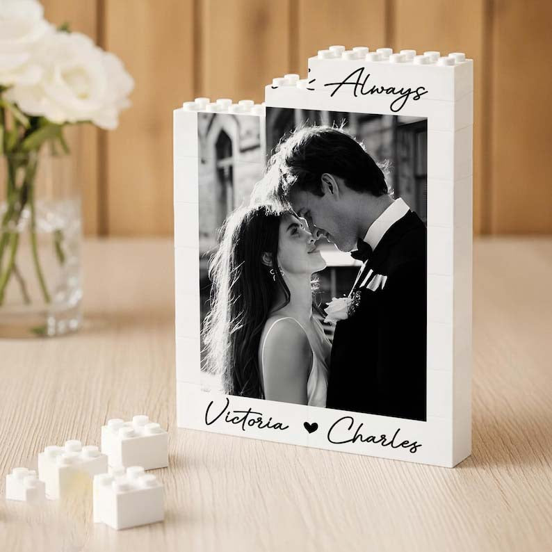 Custom Photo Building Blocks for Couples, Valentines Gift for Boyfriend, Husband, Couple Gifts, Anniversary Gift for Him, Puzzle Gift