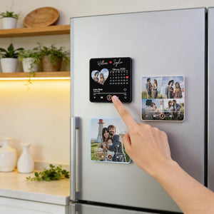 Personalized Fridge Music Magnet,Valentine s Day Gift for Her,Plays Custom Song,Gift for Him,Couples,Custom Photo Music Fridge Magnet