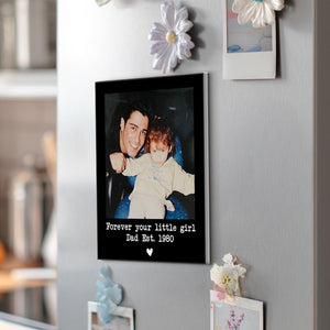Custom Vintage Photo And Year Magnet: Mom And Kids Photo Keepsake Gift, Mother's Day Gift For Mom