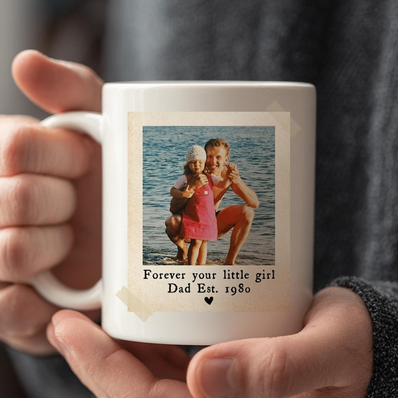 Personalized Vintage Mom And Kids Photo Ceramic Coffee Mug: Gift For Mom From Daughter, Mothers Day Gift