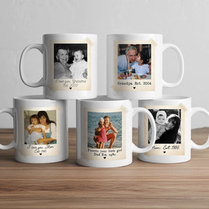 Personalized Vintage Mom And Kids Photo Ceramic Coffee Mug: Gift For Mom From Daughter, Mothers Day Gift