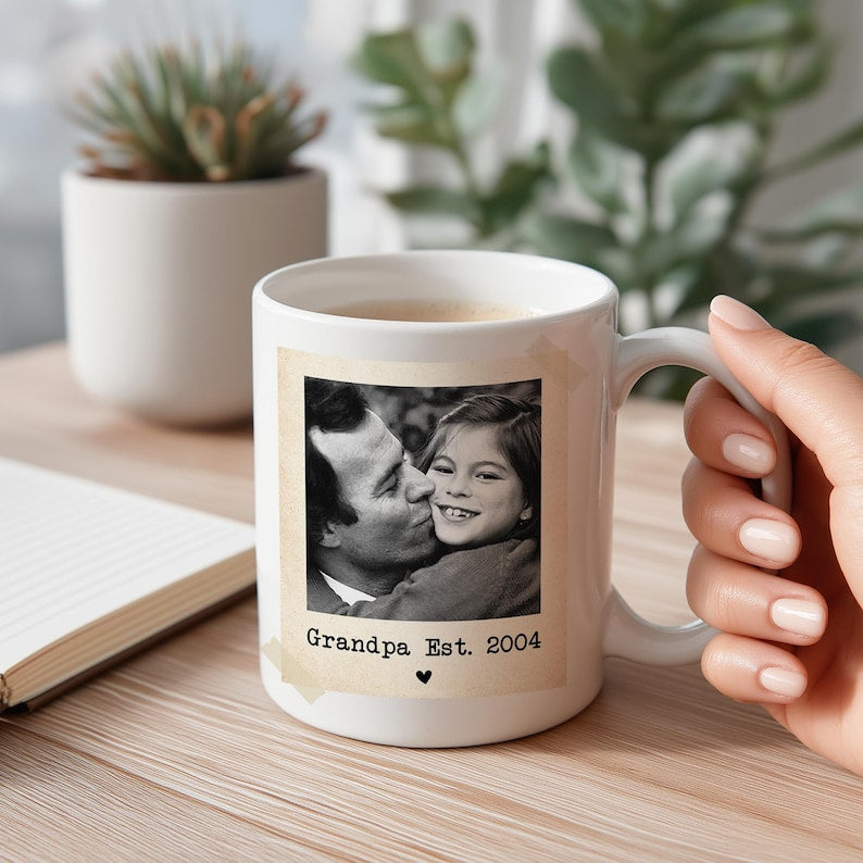Personalized Vintage Mom And Kids Photo Ceramic Coffee Mug: Gift For Mom From Daughter, Mothers Day Gift