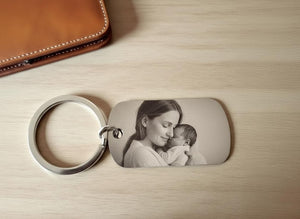 Photo Keyring Personalised Mother's Day Gift Nanny Stainless Steel - Custom Family & Couple Gift Nanna Keepsake Custom Present