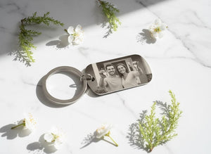 Photo Keyring Personalised Mother's Day Gift Nanny Stainless Steel - Custom Family & Couple Gift Nanna Keepsake Custom Present