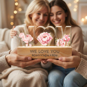 Personalized Mother's Day Name Lamp, Custom Acrylic Night Light