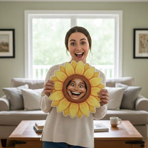 Personalized Sunflower Pillow Custom Face Cushion Sunflower Decor Throw Pillow Girlfriend Birthday Gift