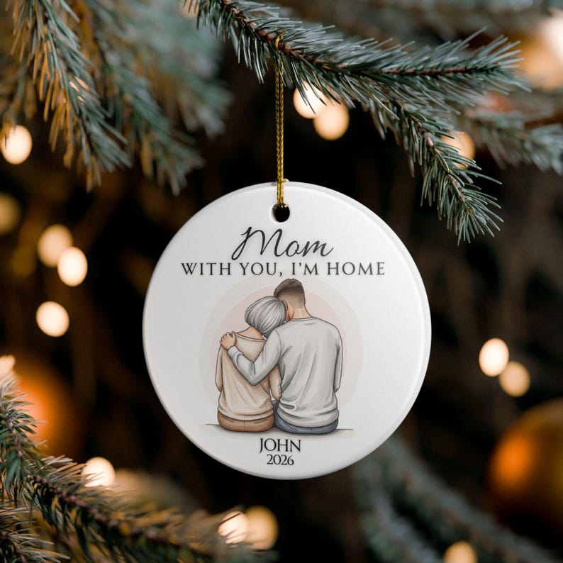 Thoughtful Gift Mom Ornament Keepsake, Gift for Mom From Son,Mothers day Gift, Boy Mom gift,Mother Son Ornament, Custom Name Senior Mom 2026