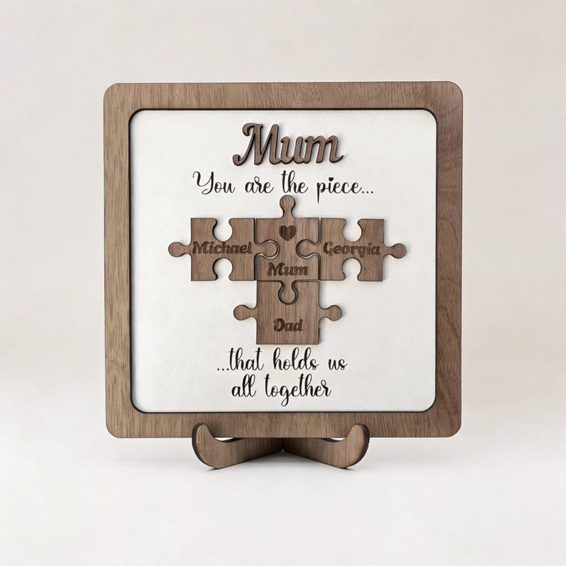 Personalised Mum's Birthday Gift / Mother s Day Keepsake Family Puzzle