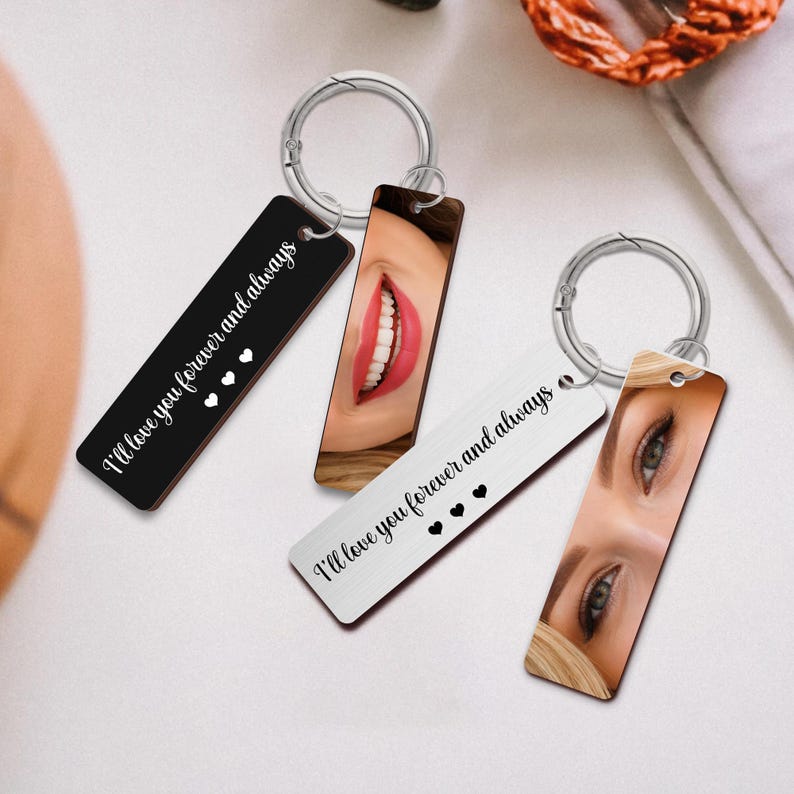 Personalized Eye Photo Aluminum Keychain,Drive Safe I See You Keyring,Custom Girlfriend Eye Picture Gift for Boyfriend, Valentine s Day Gift