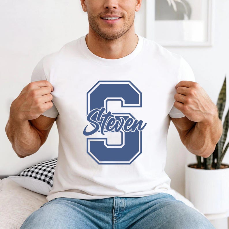 Custom Initial Name Shirt, Personalized Kids and Baby Shirts, Letter Name T Shirt, Family Matching Outfits, Custom Name Gift
