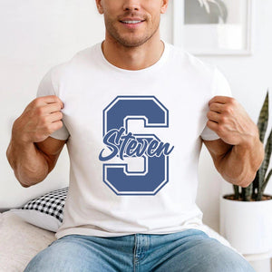 Custom Initial Name Shirt, Personalized Kids and Baby Shirts, Letter Name T Shirt, Family Matching Outfits, Custom Name Gift