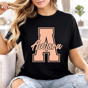 Custom Initial Name Shirt, Personalized Kids and Baby Shirts, Letter Name T Shirt, Family Matching Outfits, Custom Name Gift