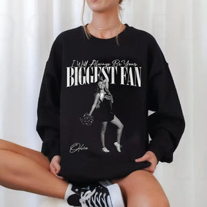 Your Photo Custom Shirt, I'll Always Be Your Biggest Fan, Washed Tee Retro Bootleg Shirt For Football Lover, Your Own Picture Idea