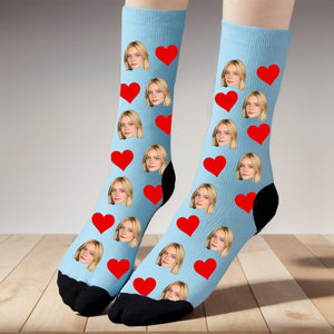 Custom Face Socks With Text,Custom Face Socks,Personalized Photo Socks,Custom Couple Socks,Face On Socks,Valentines Gifts for Best Dad Ever