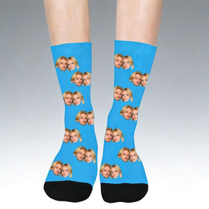 Custom Face Socks With Text,Custom Face Socks,Personalized Photo Socks,Custom Couple Socks,Face On Socks,Valentines Gifts for Best Dad Ever