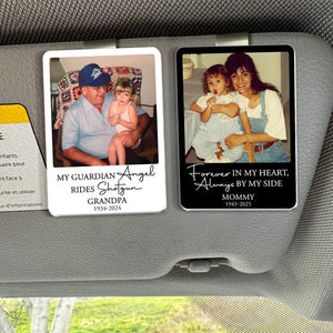 Personalized Memorial Photo Car Visor Clip: Loss Of Mom Dad Gift, Memorial Keepsake Gift, Sympathy Gift, Loss Of A Loved One Gift
