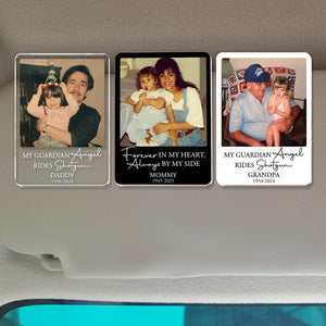 Personalized Memorial Photo Car Visor Clip: Loss Of Mom Dad Gift, Memorial Keepsake Gift, Sympathy Gift, Loss Of A Loved One Gift