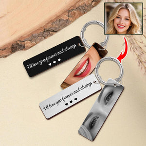 Personalized Eye Photo Aluminum Keychain,Drive Safe I See You Keyring,Custom Girlfriend Eye Picture Gift for Boyfriend, Valentine s Day Gift