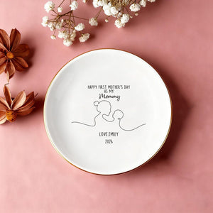 First Mothers Day Gifts, First Mothers Jewelry Dish, New Mom Gifts, Daughters First Mothers Day, New Mom Trinket Dish