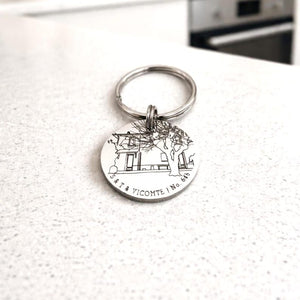 Custom House Keyring - New Home Gift - Gift for First Time Buyer - Custom Drawing - Keyring for New Home - Personalised New Home Gift