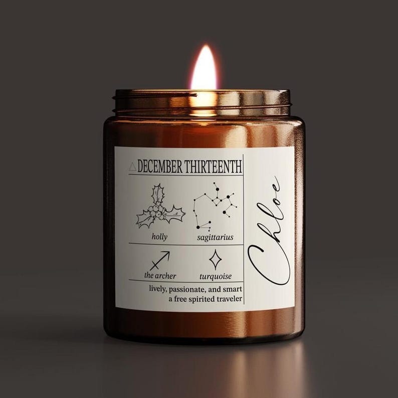 Custom Birthdate Candle - Zodiac Gift for him - Personalized Astrology Candle - Star Sign Candle Gift - Constellation Gifts for men & women
