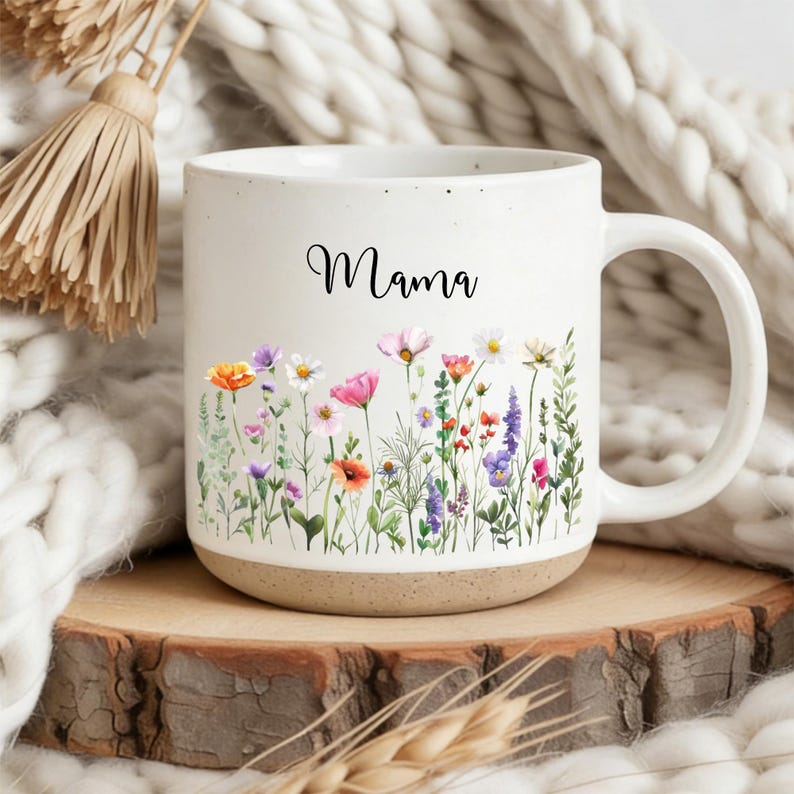 Personalized Grandma Wildflower Mug, Custom Grandma Coffee Mug, Mother s Day Gift, Gifts from Kids, Grandma Mug, Mothers Day Gift For Mom