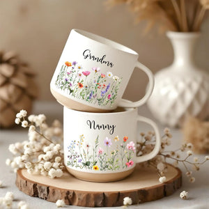 Personalized Grandma Wildflower Mug, Custom Grandma Coffee Mug, Mother s Day Gift, Gifts from Kids, Grandma Mug, Mothers Day Gift For Mom