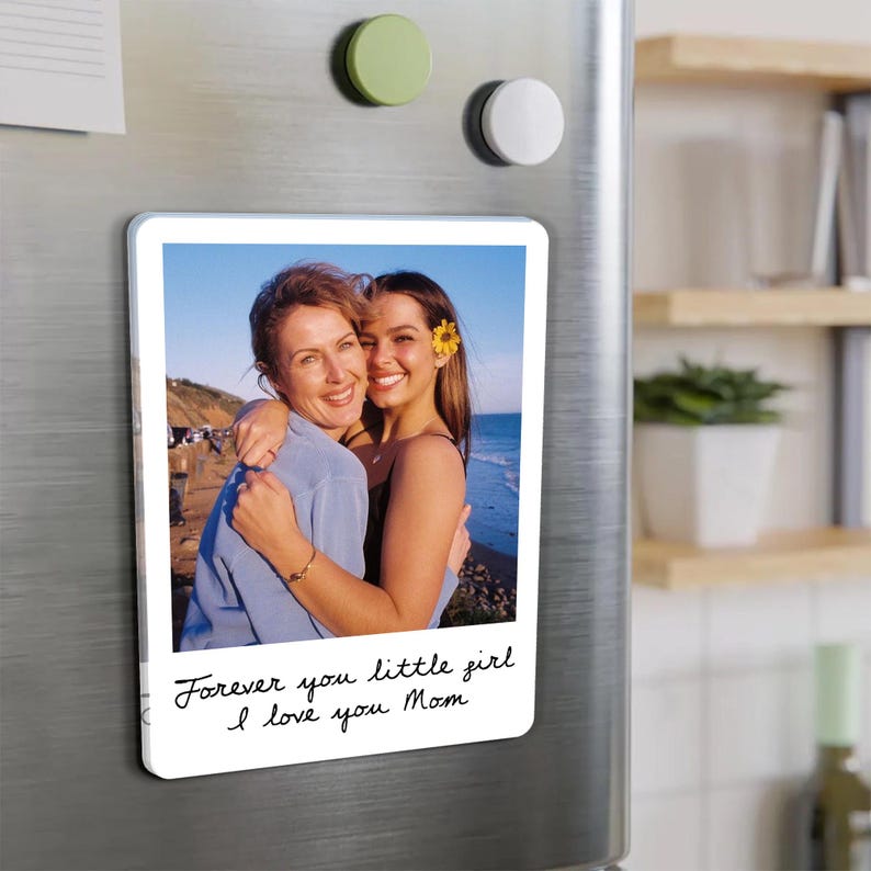 Custom Photo Magnet: Mother's Day Gift For Mom, Grandma, Family Photo Magnet, Grandma And Kids Photo Magnet, Mom And Daughter Gift