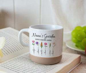 Personalized Birth Flower Mugs, Grandma's Garden Mug- Personalized Gift for Mom - Appreciation Gifts- Gift from the Child