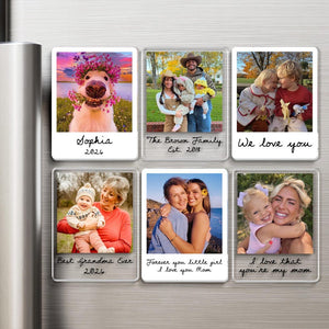 Custom Photo Magnet: Mother's Day Gift For Mom, Grandma, Family Photo Magnet, Grandma And Kids Photo Magnet, Mom And Daughter Gift