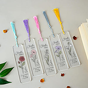 Birthday Gifts Bookmark, Personalized Birth Flower Bookmark for Her, Chapter 30, 30th Birthday Gift, Birth Year Bookmark