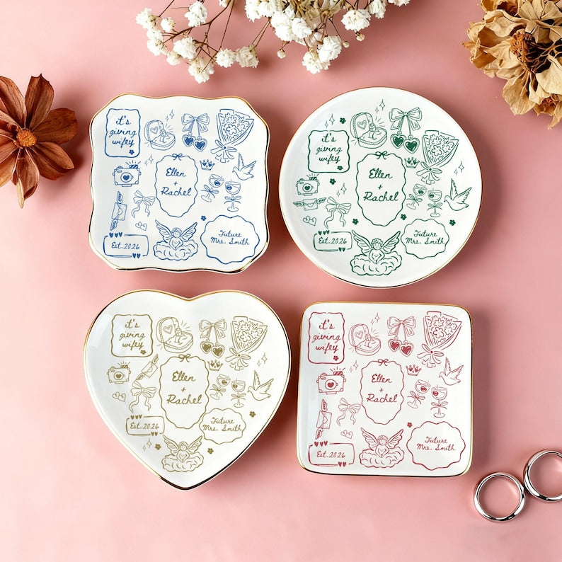 Custom Future Bride Jewelry Dish, Wedding Ring Dish, Wedding Keepsake Gifts for Bride, Wedding Gifts, Bride To Be,Future Mrs Giffts