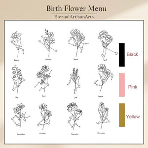 Personalized Zodiac Sign Jewelry Dish with Birth Flower, Birthday Gift for Friend, Floral Ring Dish with Constellation, Bridesmaid Wedding