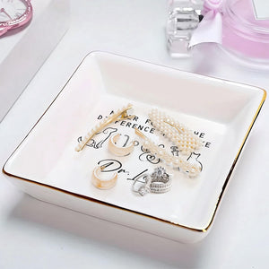 Personalized Doctor Jewelry Dish, Veterinarian Jewelry Tray, Custom Name Gift for Medical Student, Gift for Vet Clinic, Nursing Trinket Dish
