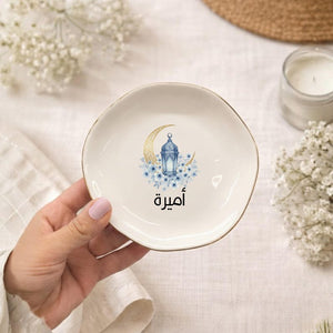 Personalized Ramadan Trinket Dish, Muslim Ring Dish, Eid Mubarak Jewelry Dish, Custom Ramadan Gifts, Eid Gifts for Her, Gift for Muslim