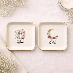 Personalized Ramadan Trinket Dish, Muslim Ring Dish, Eid Mubarak Jewelry Dish, Custom Ramadan Gifts, Eid Gifts for Her, Gift for Muslim