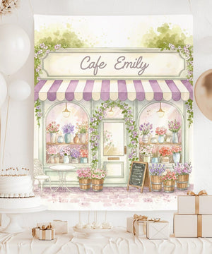 Paris Birthday Party Decorations, Paris Cafe Backdrop Tapestry, Personalized Paris Cafe Banner, French Cafe Birthday Decor, Patisserie Sign