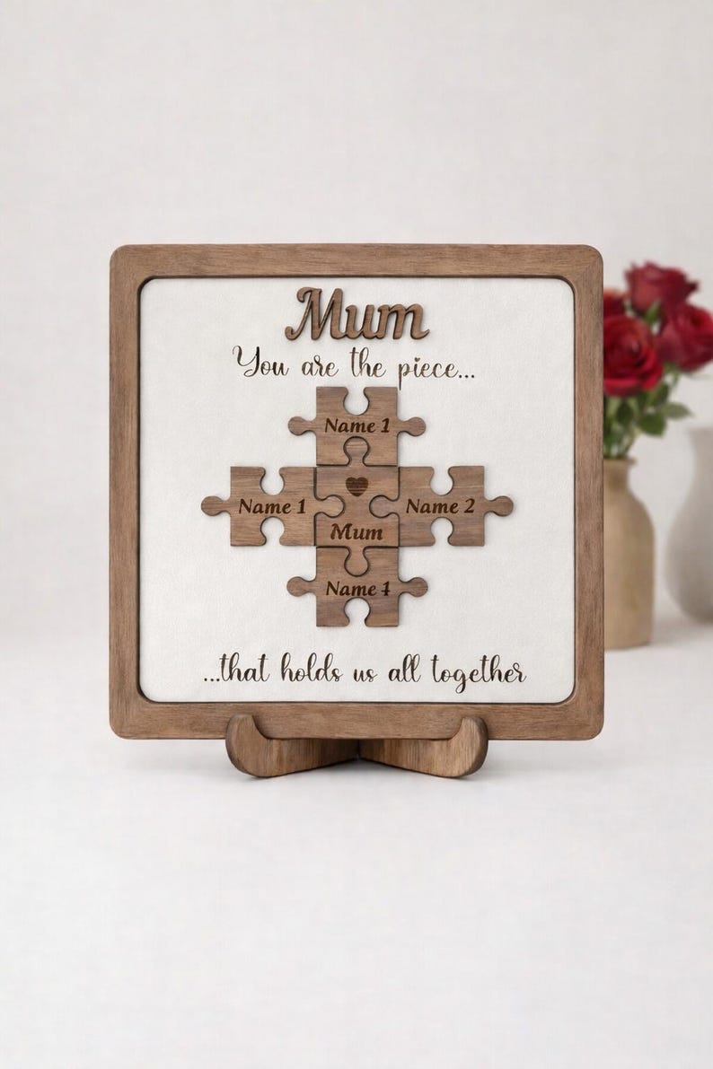 Personalised Mum's Birthday Gift / Mother s Day Keepsake Family Puzzle
