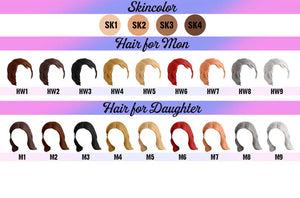 Personalized Mother Daughter Wooden Figurine, Mothers Day Gift