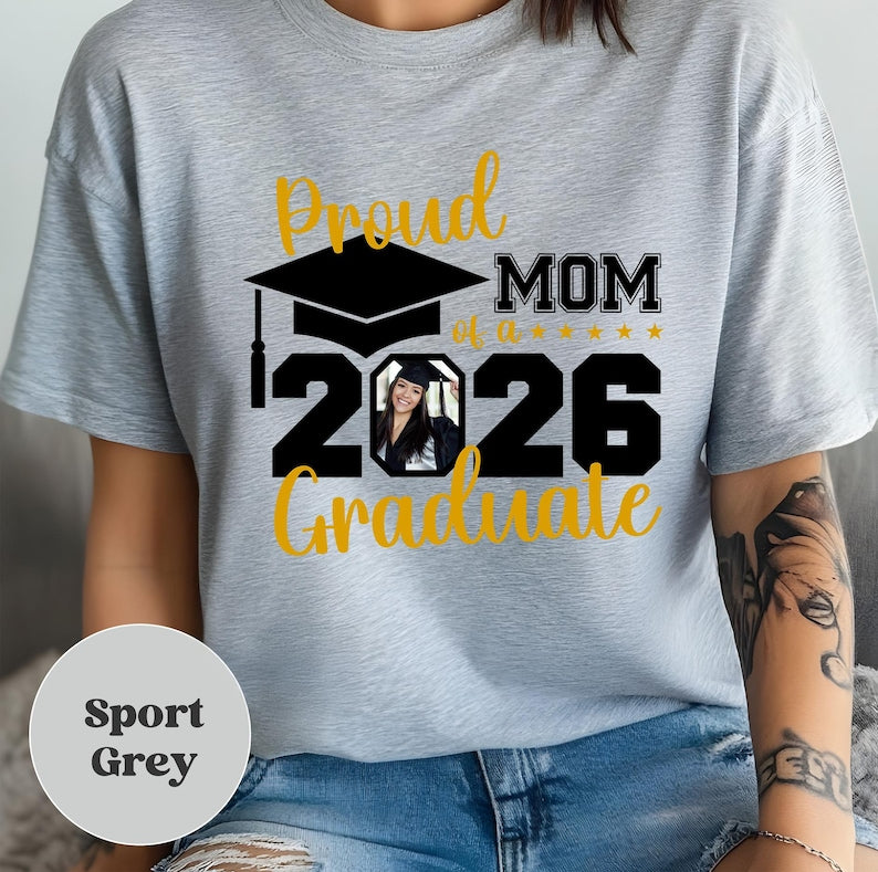 Proud Family 2026 Graduate T-Shirt, Custom Senior Grad Tee
