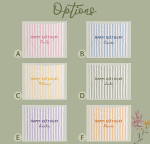 Happy Birthday Sheet Backdrop Personalized Birthday Name Banner